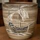 Ceramic cache-pot signed Millet – sailboat decoration – artwork – 20th century