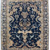 Tapis d'orient iran kashan - fait main - dimensions: 1, 42 x 2.00 mètres Laine et Soie