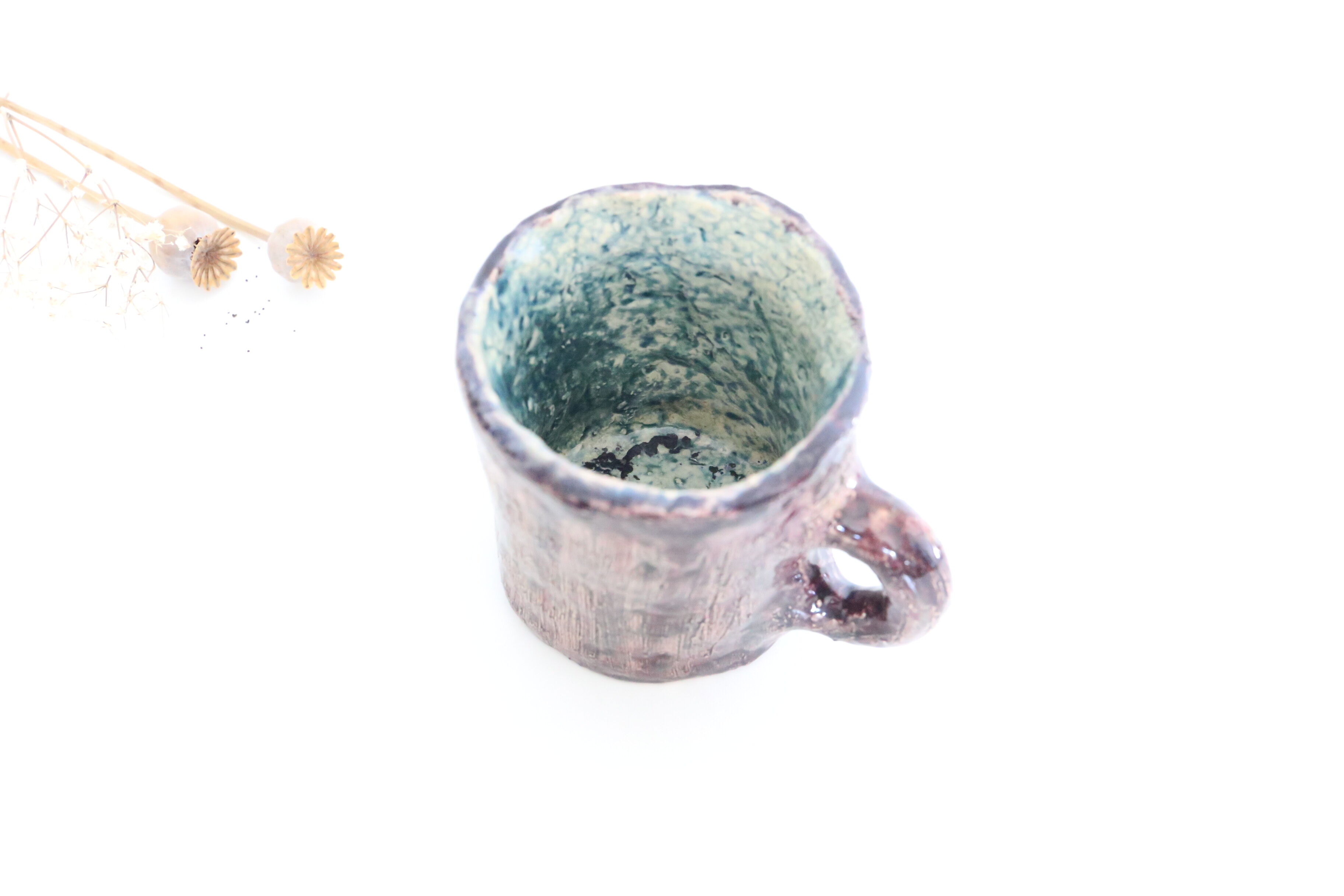 Pottery mug, handmade, vintage