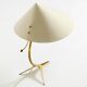 Large mid-century modern brass crow's foot table lamp by Kalmar Austria