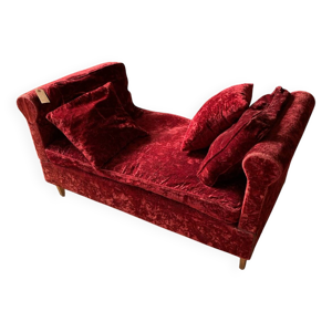 Lit de repos en velours - rouge