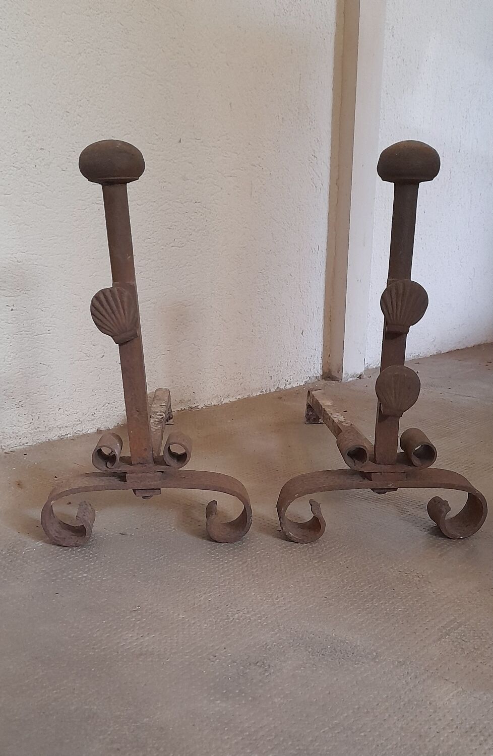 Pair of 19th century andirons
