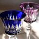 6 Baccarat glasses Piccadilly Model in colored crystal