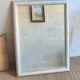 Miroir en bois peint, décor fleuri vintage