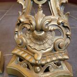 Chenets en bronze doré, XIXe siècle