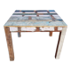 Table à manger carré en teck polychromé