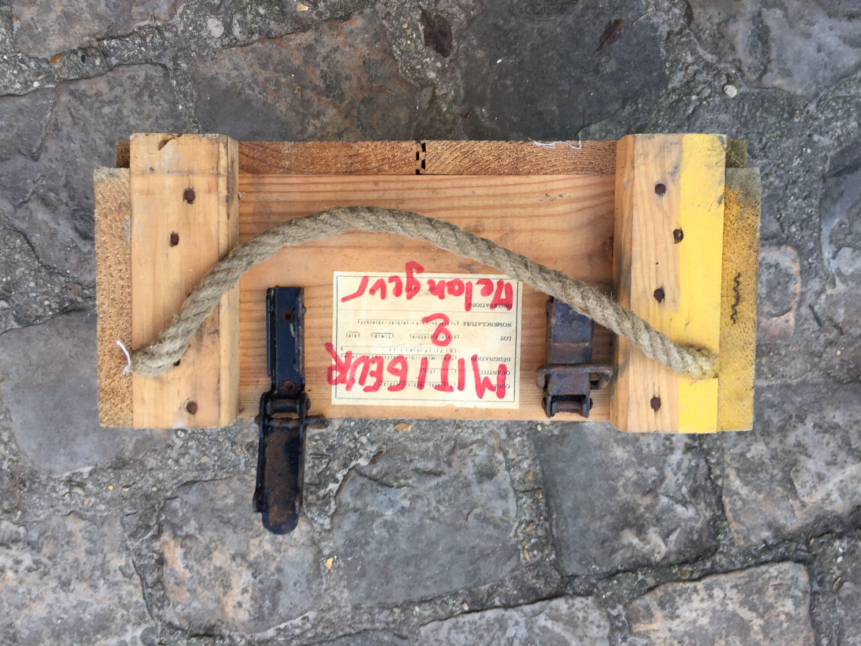 Wooden military crate