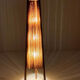 Mid-century floor lamp, sisal/teak wood, Temde, Switzerland, 1960s.