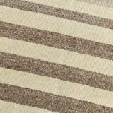 Brown & Beige Striped Turkish Runner Rug, 78x330Cm