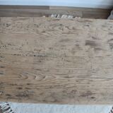 Old farmhouse coffee table in raw wood (pine and oak)