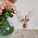 Glass and brass wall lamp 50s