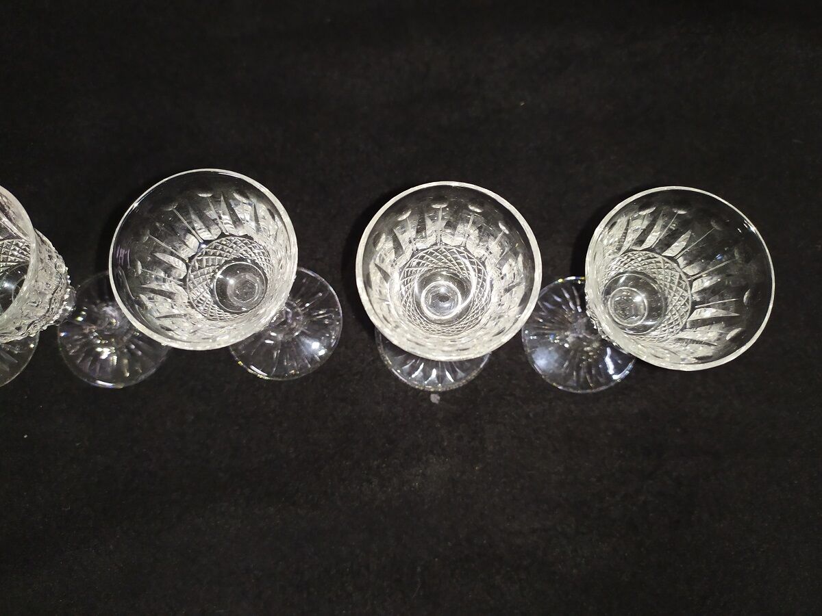 Lot de 6 verres a liqueur tommy Cristal de Saint Louis estampillé