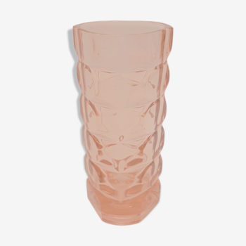 Pink glass vase