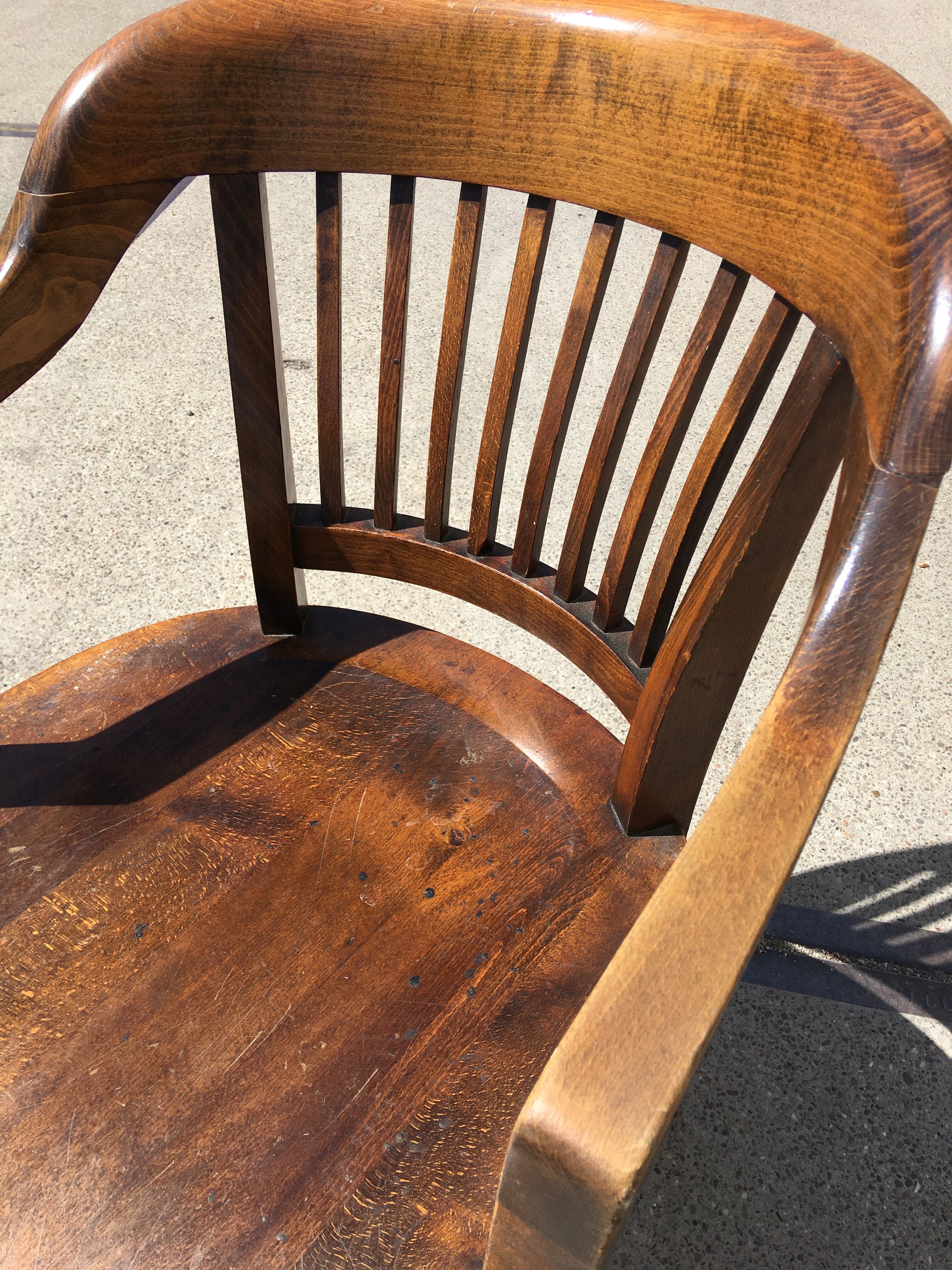 1951 red cedar office armchair