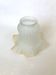 Tulip lampshade, antique frosted glass, white and golden pleated crown
