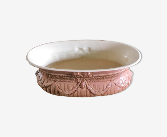 Jardinière en faïence estampillée de bruyn aux tons rosés