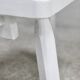 Pair of tripod chairs, gouged seats. Brutalist, circa 1960. Painted wood.