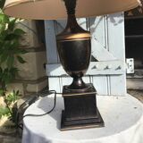 Bronzed ceramic lamp base
