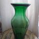 Blown glass vase, bottle green