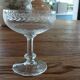 Service de 6 coupes à champagne vintage en verre gravé. Années 40/50's