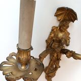 Pair of Regency style gilt bronze wall lights