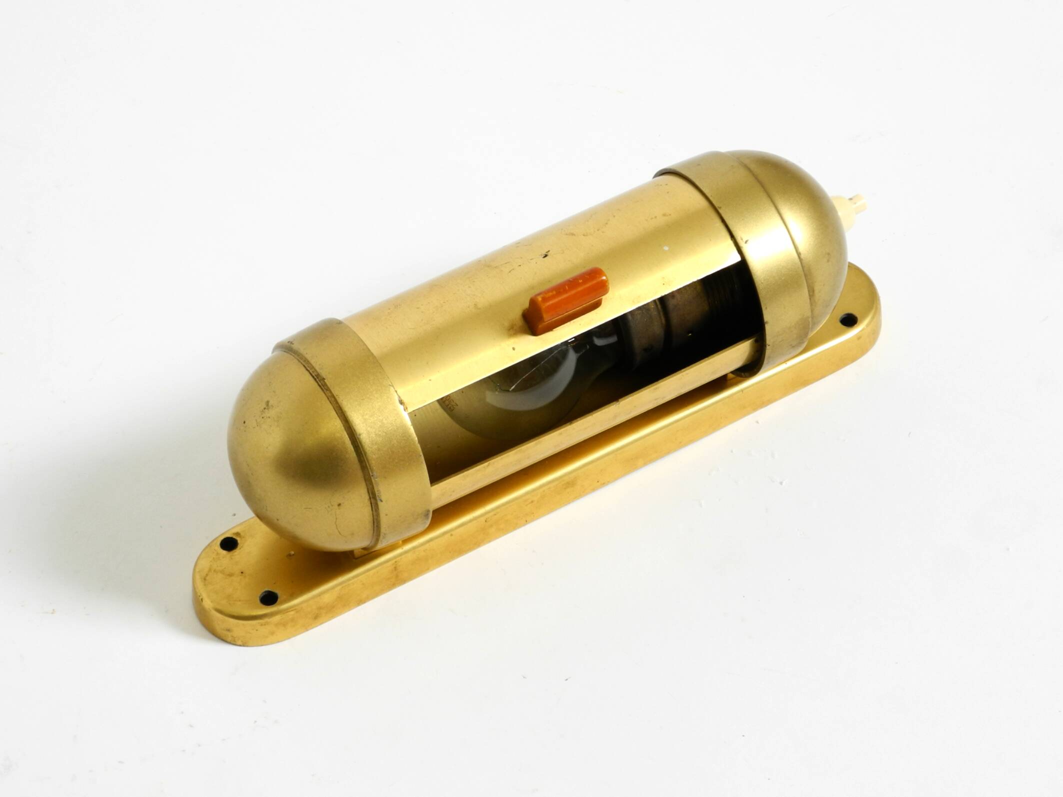 Original 1930s cabin submarine wall lamp in streamlined design