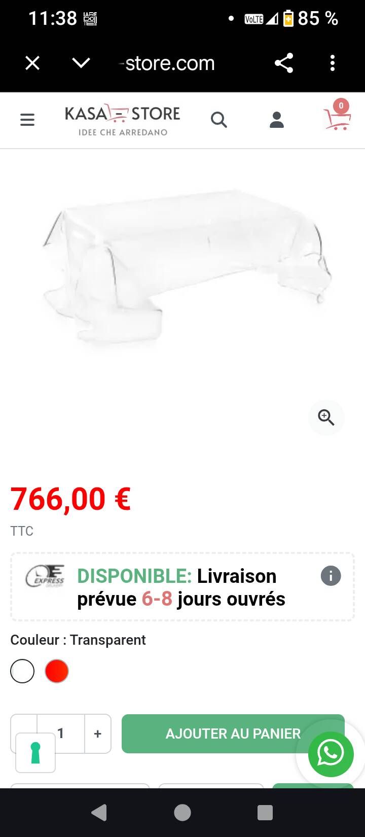 Low table plexiglass