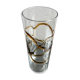 Vintage Glass Vase, yellow and brown Filigree, Coffee Table Decorative