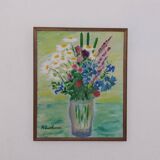 Original Swedish Oil on Canvas – “Bright Bouquet” by K. Evert Larsson