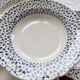 4 vintage Gien deep plates – Ivory earthenware with blue flowers