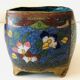 Enamelled cloisonné pot
