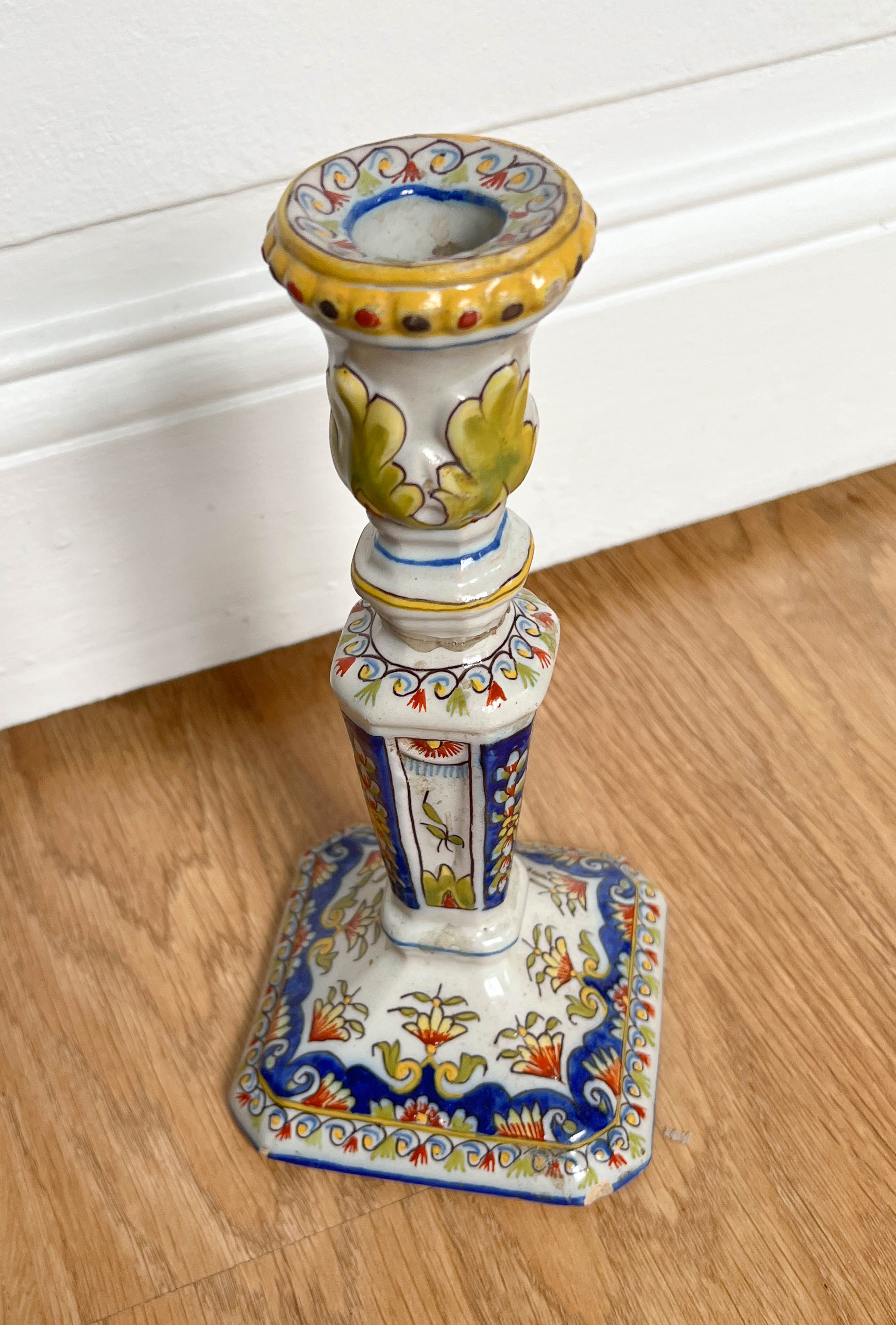 Colorful porcelain candle holder
