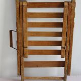 Folding wooden stool