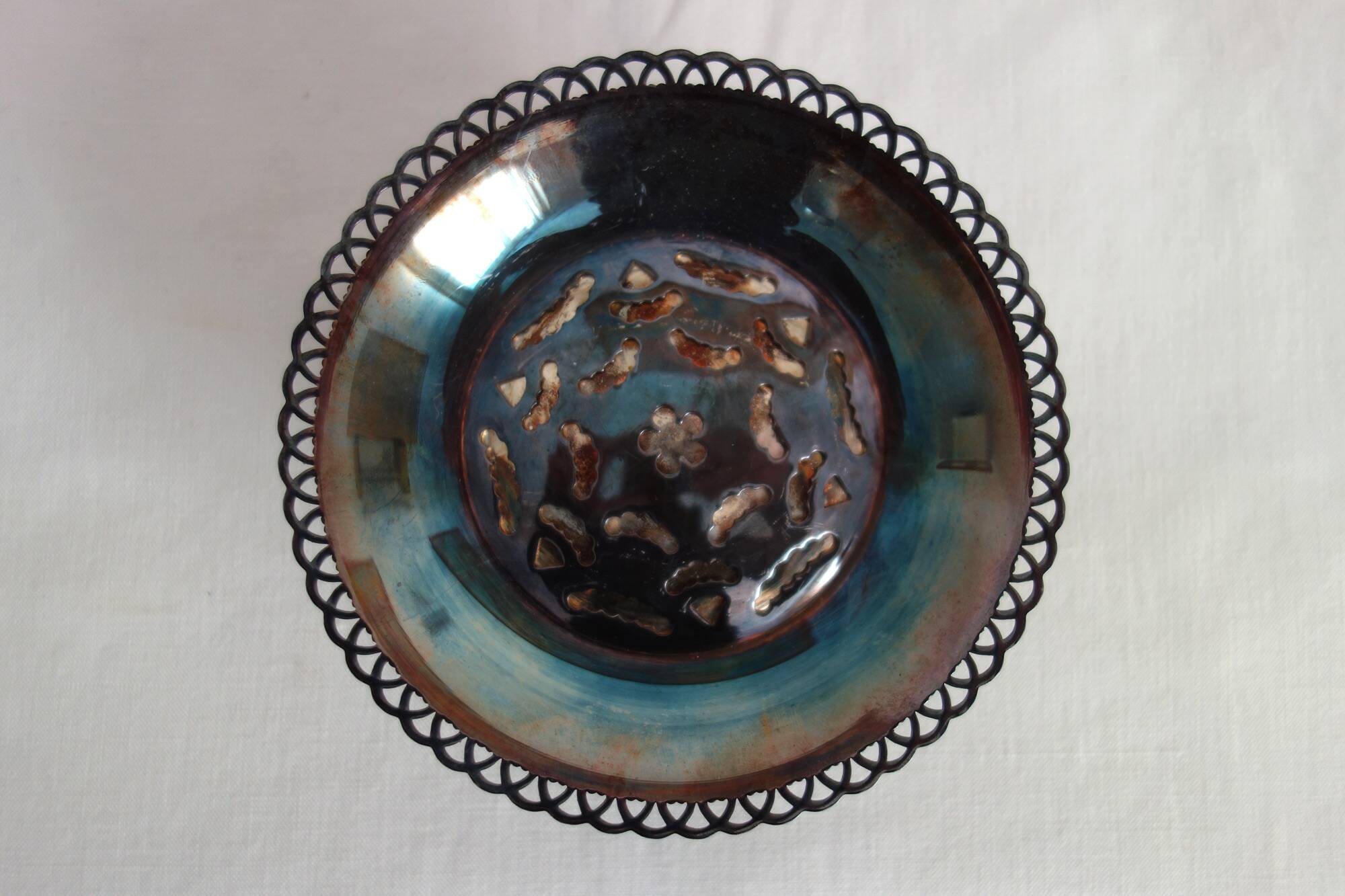 Vintage silver-plated butter dish