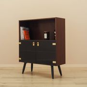 Danish Display Cabinet with Glass Doors and Contrasting Finish, 1970s