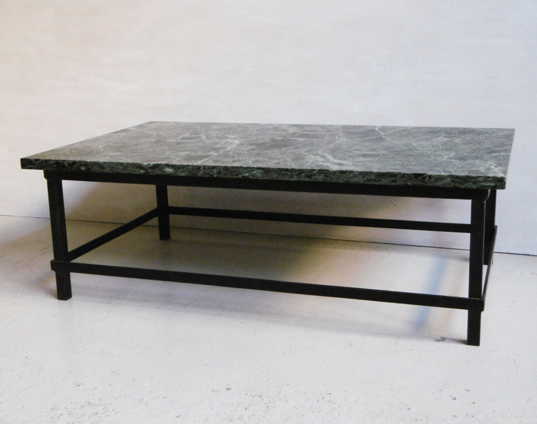 Marble and iron coffee table, 1950s