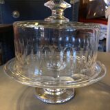 Compotier avec sa cloche en cristal