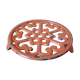 Orange enamelled cast iron dish