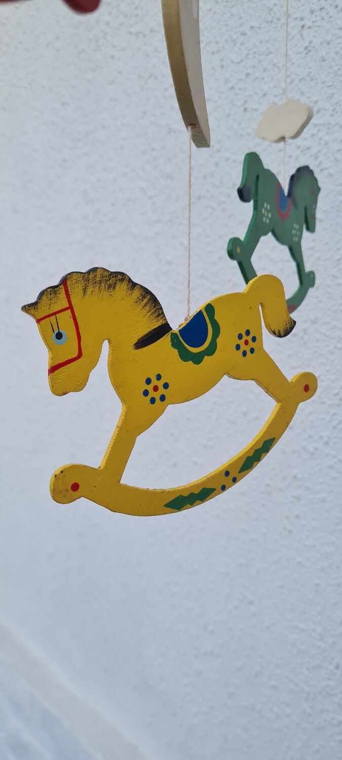 Vintage wooden mobile