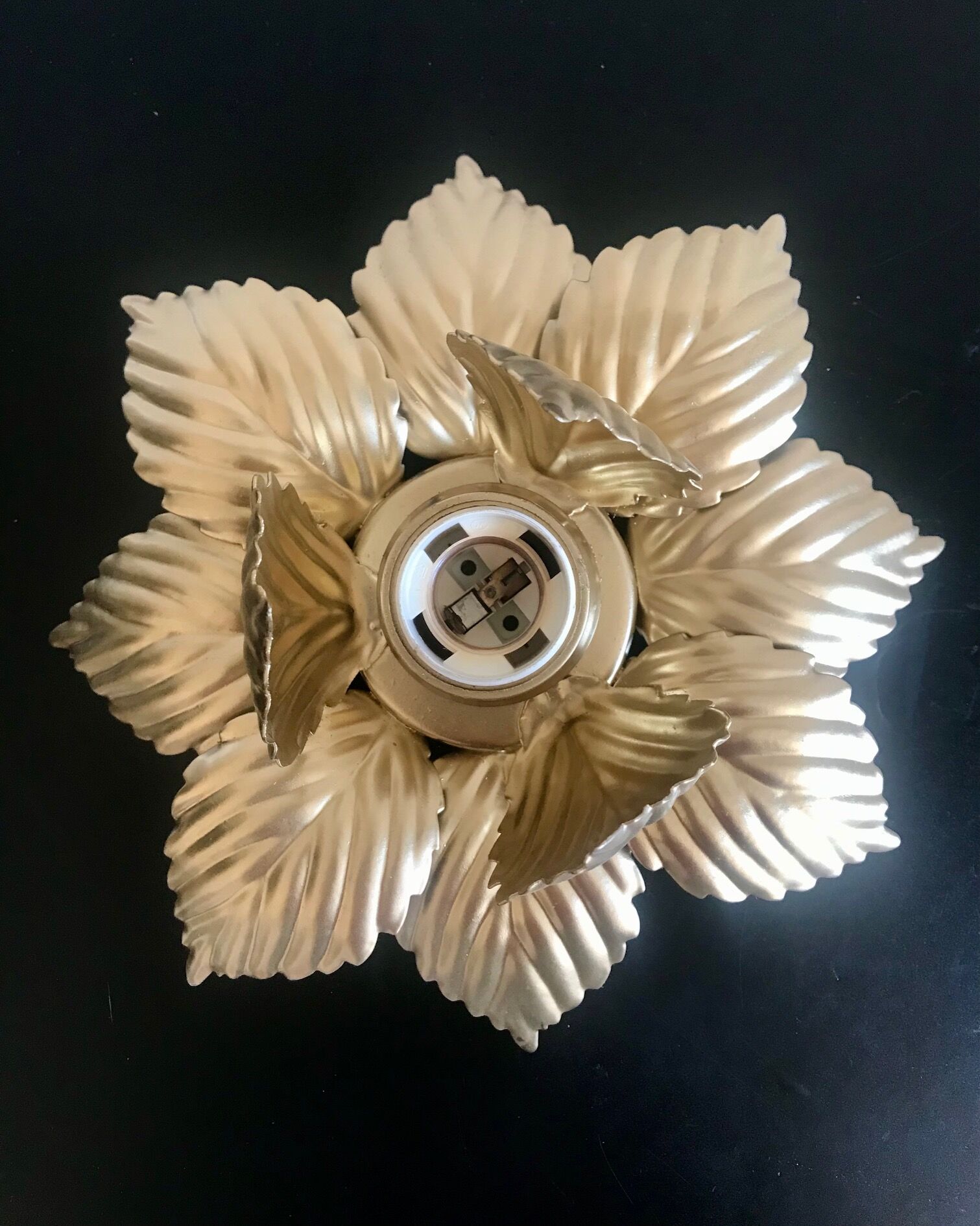 Golden flower applique