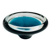 Scandinavian blue sommerso glass catchall – vintage design from the 1960s.