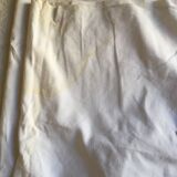 Drap ancien brodé monogramme DF