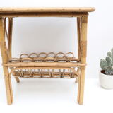 Side table in rattan