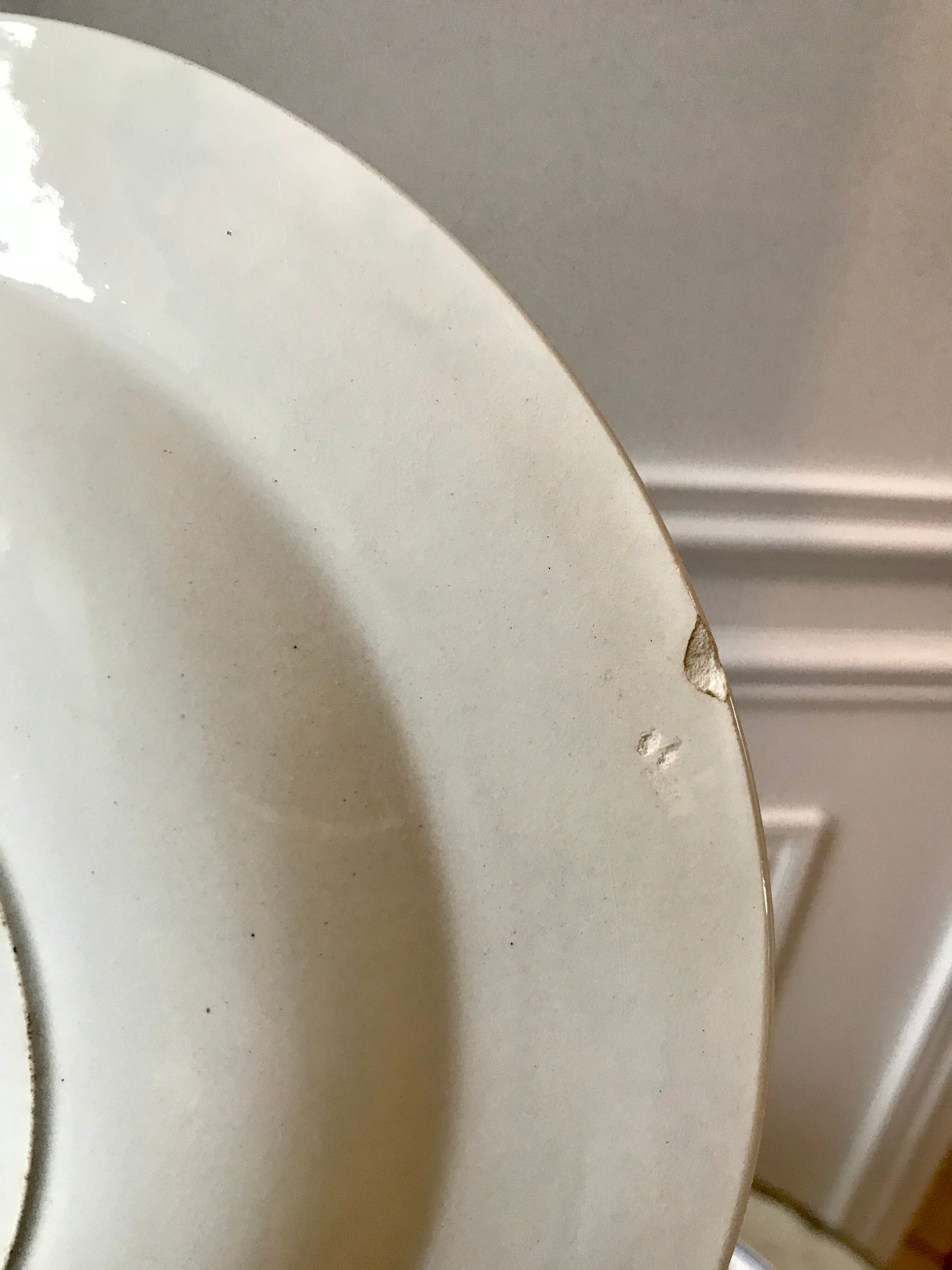 Lot of 8 hollow plates Salins model Champêtre