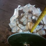 70s Flower and Mirror Chandelier