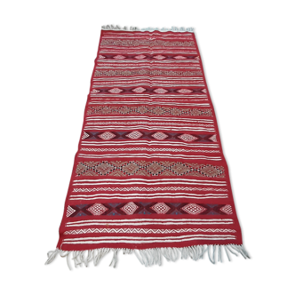 Red kilim carpet 210x100cm