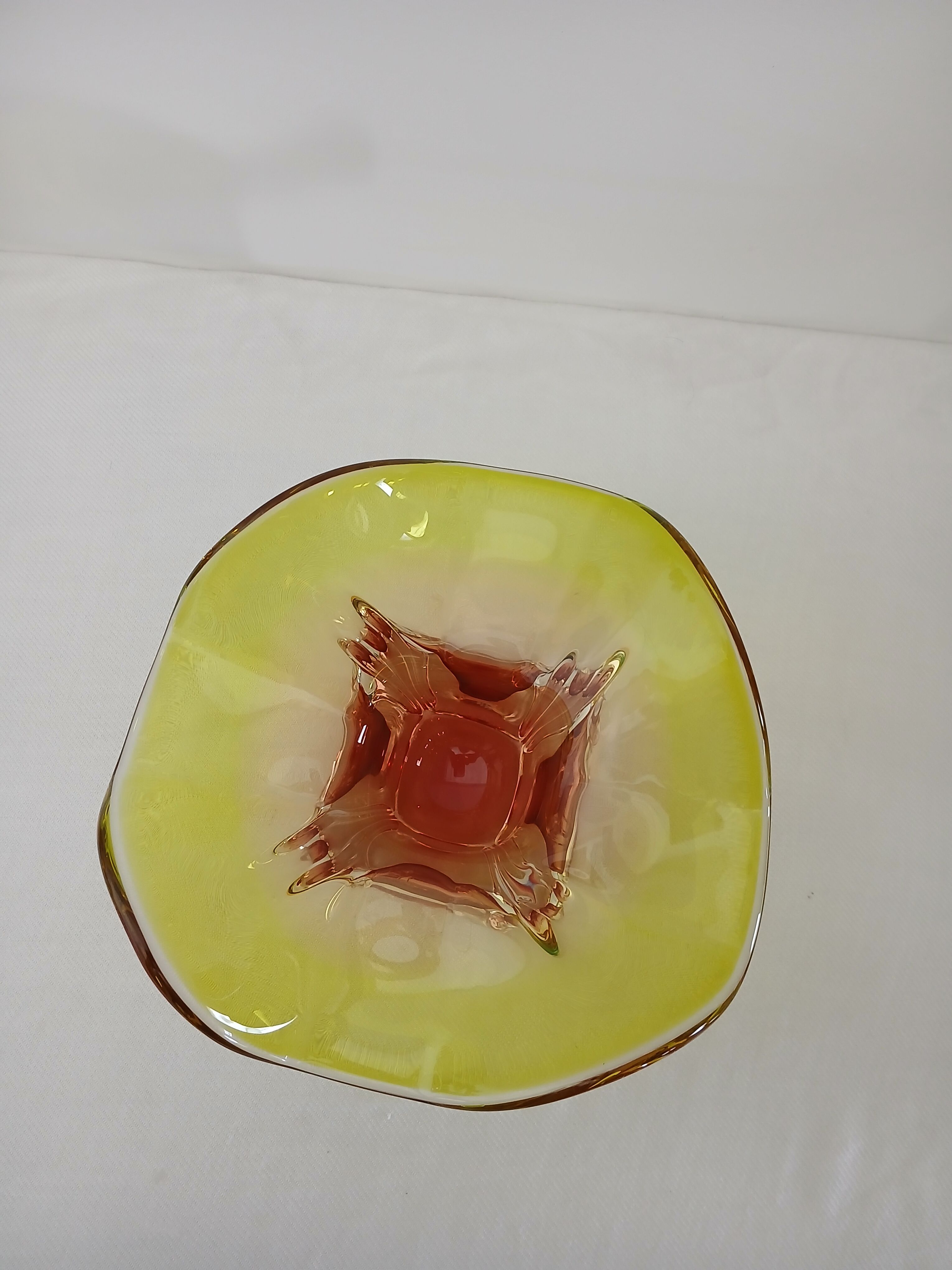 Art bowl by designer Joseph Hospodka in Bohemian crystal.