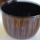 Set of 6 traditional bowls Burmese craftsmanship lacquered bamboo horsehair