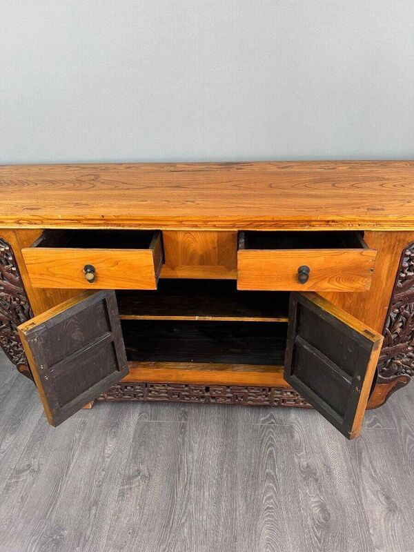 Buffet, console japonaise en pin, XXème siècle