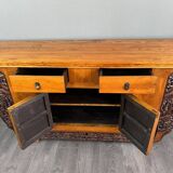 Antique Japanese Pine Console Buffet 20th Century